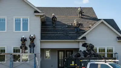Professional roof replacement and vinyl siding installation in Columbus, OH home exterior