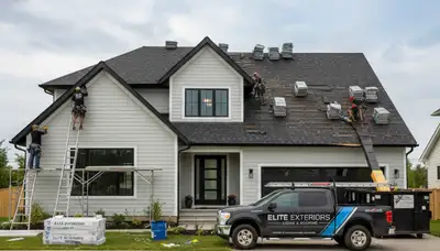 Roof replacement and vinyl siding installation in Columbus, OH by Next Level Exteriors