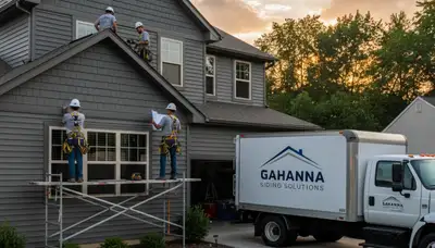 Professional vinyl siding installation on a Columbus, OH home exterior by local siding experts