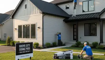 Professional vinyl siding installation on home exterior in Columbus, OH
