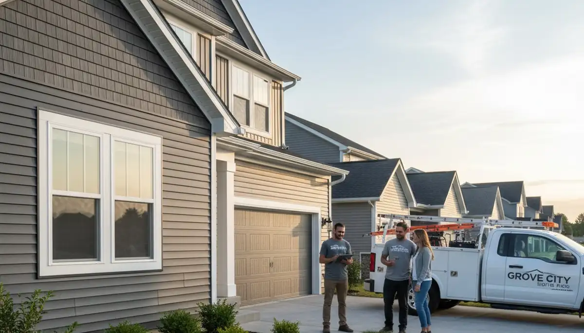 Professional vinyl siding installation on home exterior in Columbus, OH