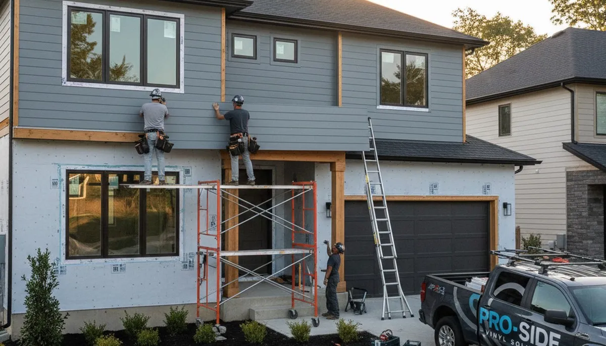 Professional vinyl siding installation on Columbus OH home exterior by Next Level Exteriors