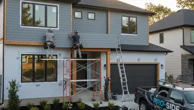 Professional vinyl siding installation on Columbus OH home exterior by Next Level Exteriors