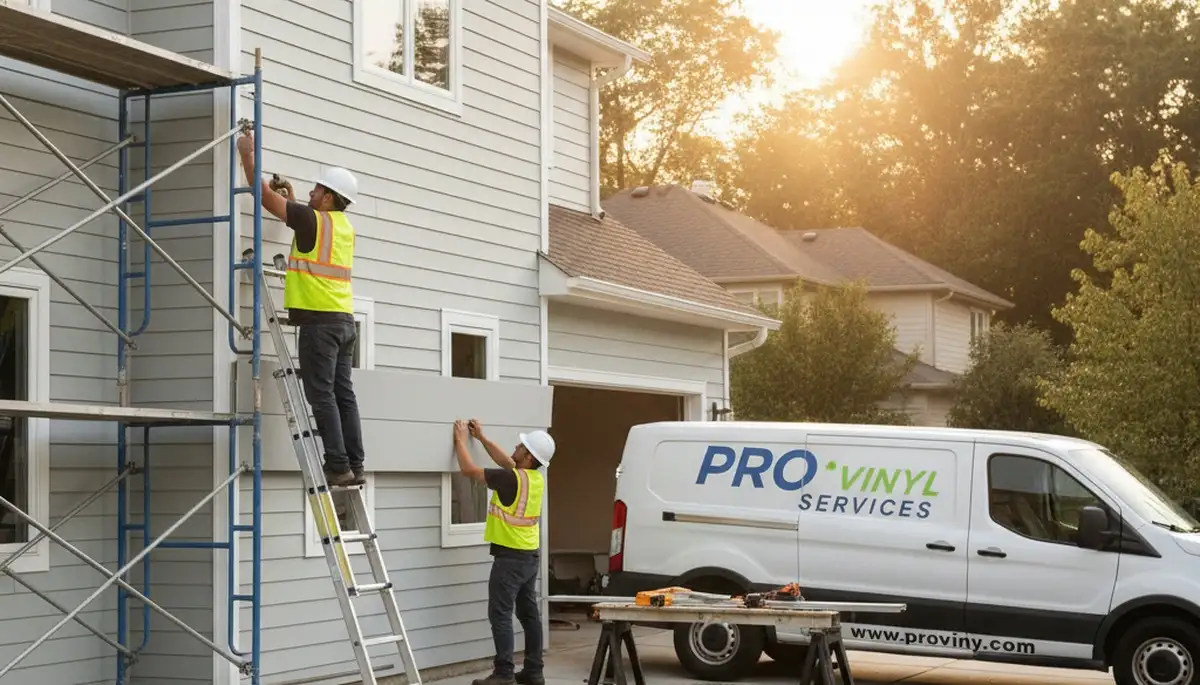 Vinyl siding installation on Columbus OH home by Next Level Exteriors contractors