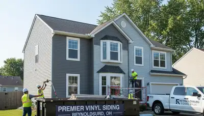 Professional vinyl siding installation on a home exterior in Columbus, OH