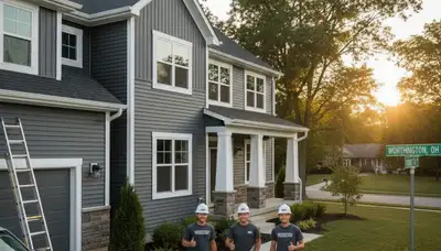 Professional vinyl siding installation on home exterior in Columbus, OH