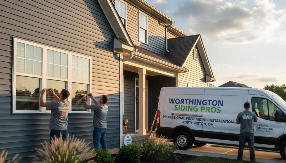 Professional vinyl siding installation on home exterior in Columbus, OH