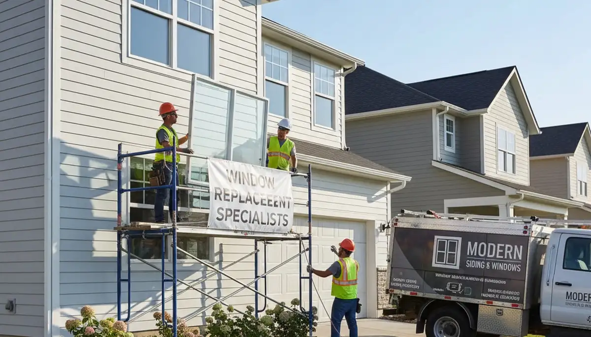 Vinyl siding and window replacement on Columbus, OH home by Next Level Exteriors